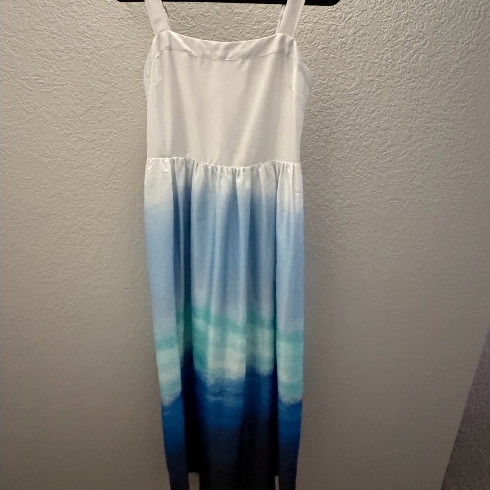 DKNY White and Blue Gradient Dress